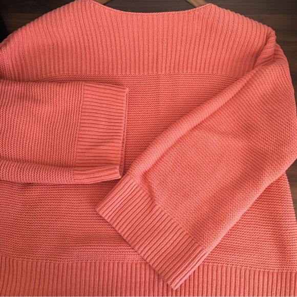 LOFT pink salmon textured sweater - Picture 1 of 11